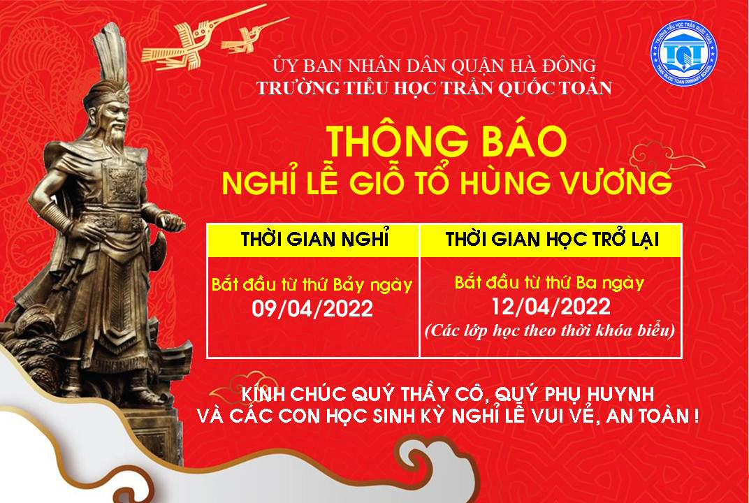 TH TQT thông báo nghỉ Lễ giỗ tổ Hùng Vương